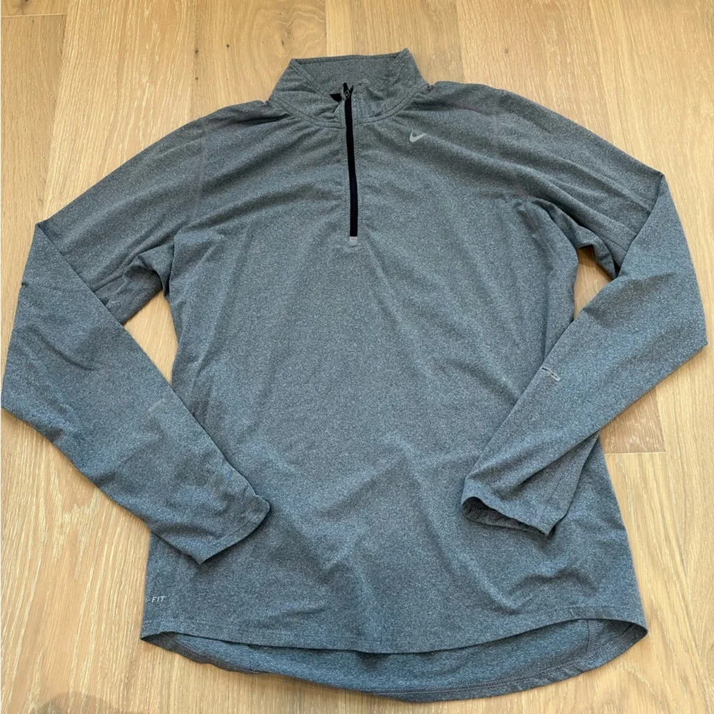 Men’s Nike Quarter Zip Pullover Sweatshirt Gray Size Medium Golf Running Gym